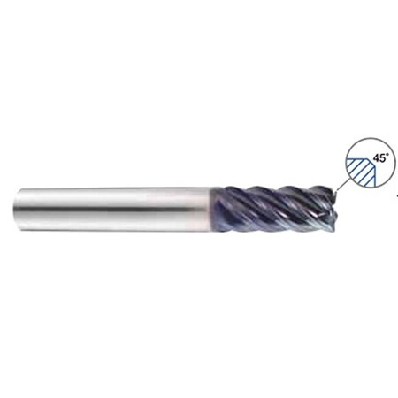 Yg-1 Tool Titanox-Power 5Fl Multiple Helix Short Flat End Mill GMG25160
